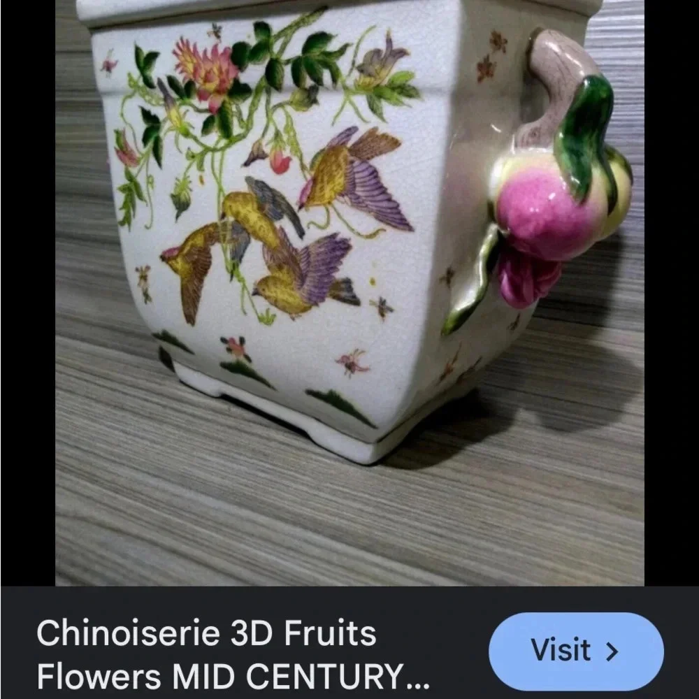 Vintage Chinese Rectangular Vase